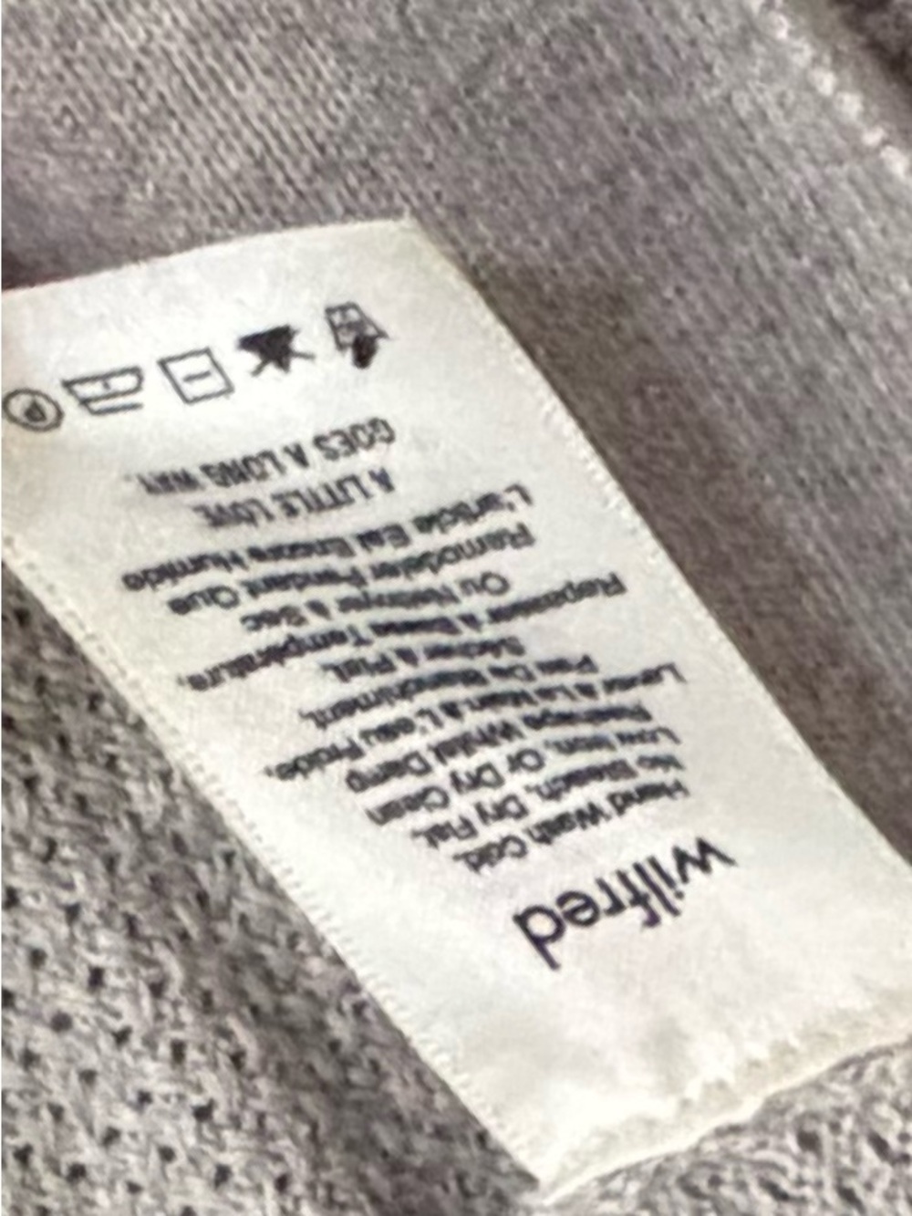 Wilfred| Silk/Cotton Grey & Beige Marled Open-Front Shawl Collar Cardigan Sz XS - Picture 7 of 8